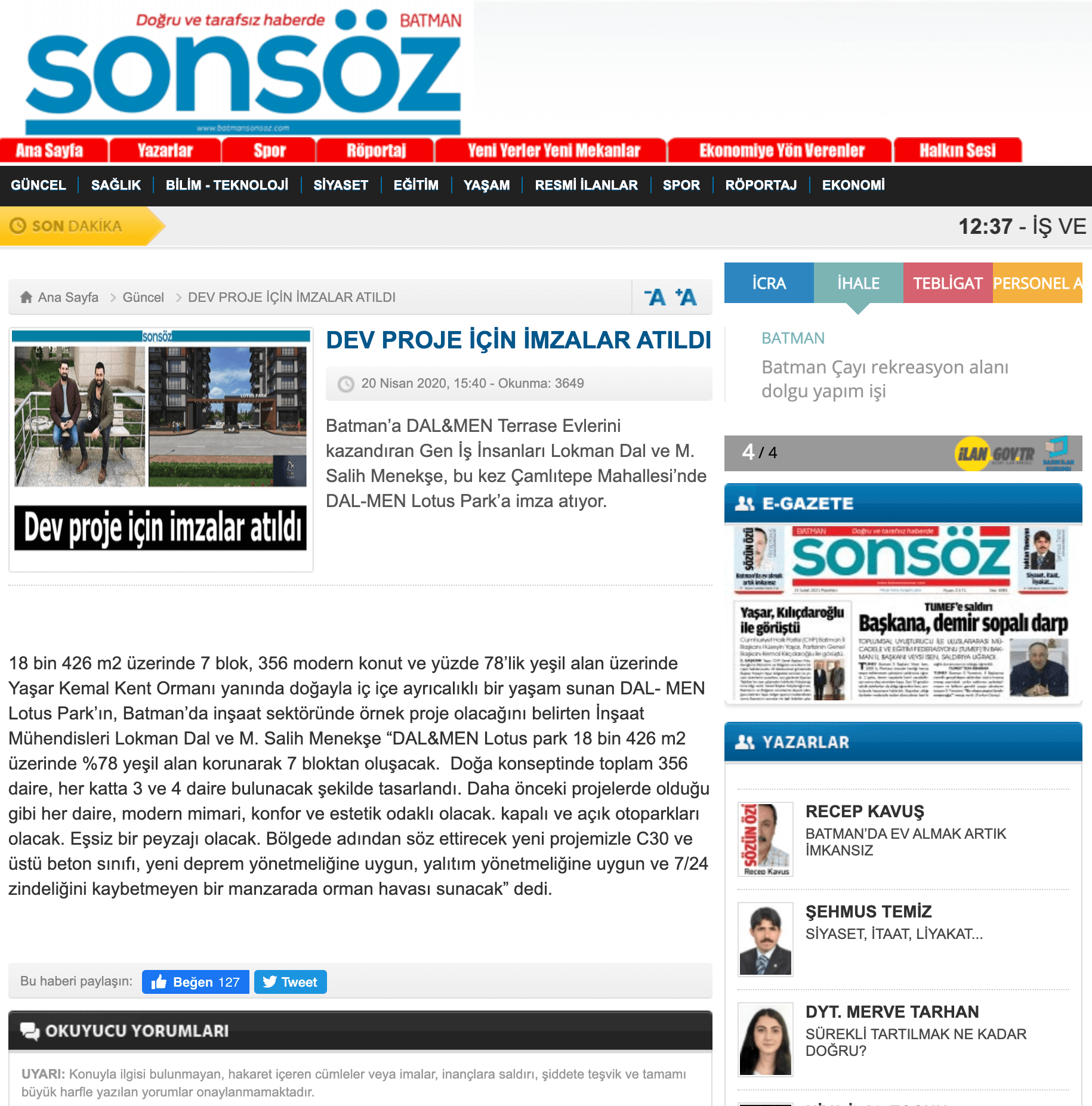 Batman SonSöz Gazetesi